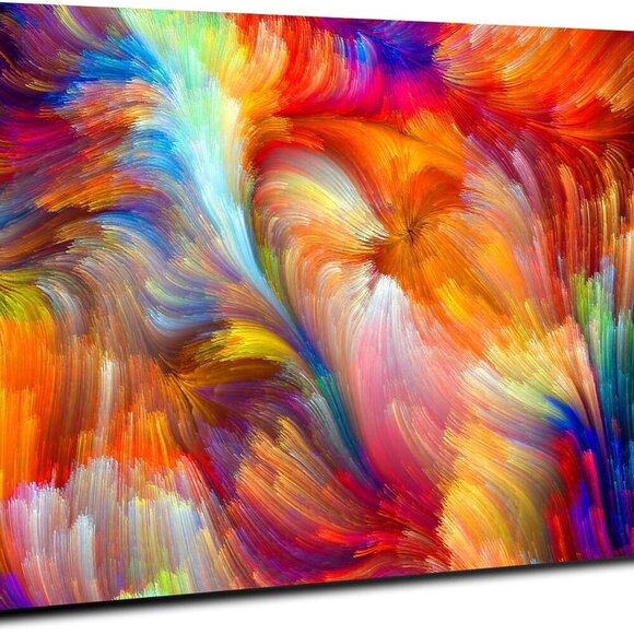 Other - Abstract Colorful Canvas Wall Art for Living Room Colorful Splash Colors Picture
